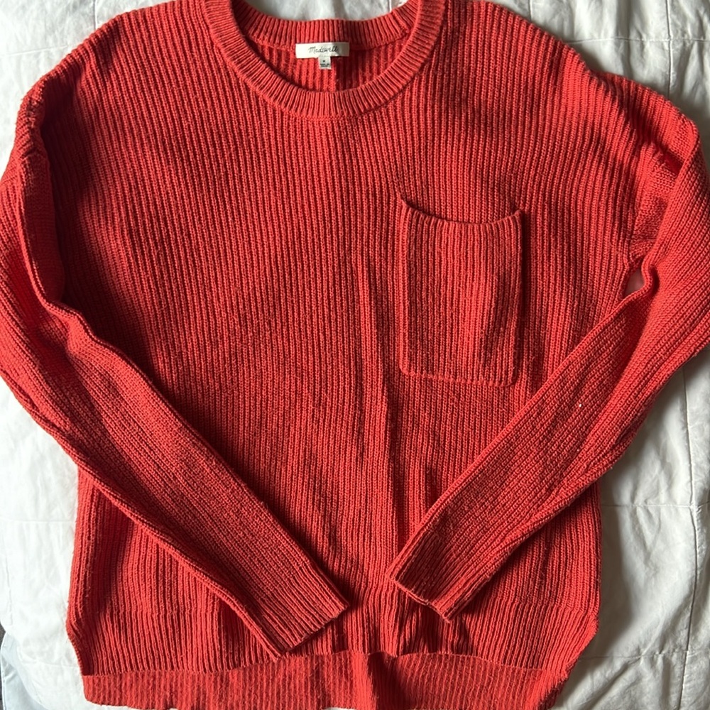 Madewell Coral Crewneck Sweater - Picture 3 of 6